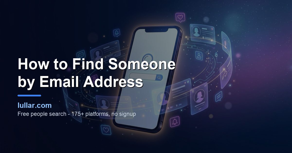 How to Find Someone by Email Address (2026 Guide) — illustrated guide on Lullar