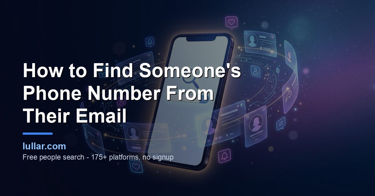 How to Find Someone's Phone Number From Their Email (2026) — illustrated guide on Lullar