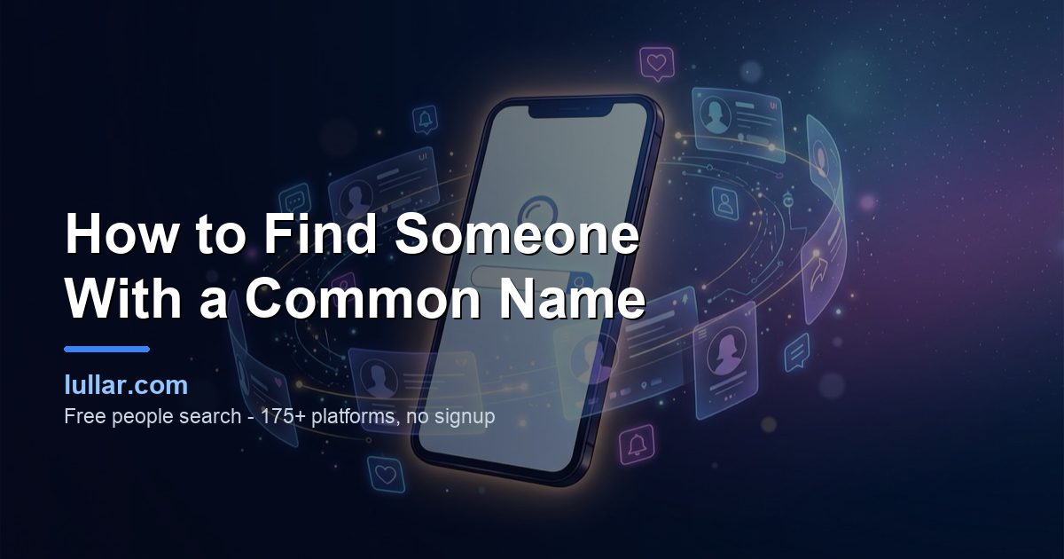 How to Find Someone With a Common Name (2026 Guide) — illustrated guide on Lullar