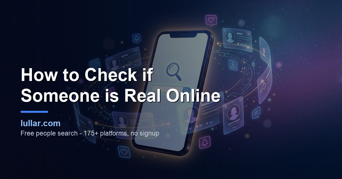 How to Check if Someone is Real Online (Catfish Detection 2026) — illustrated guide on Lullar