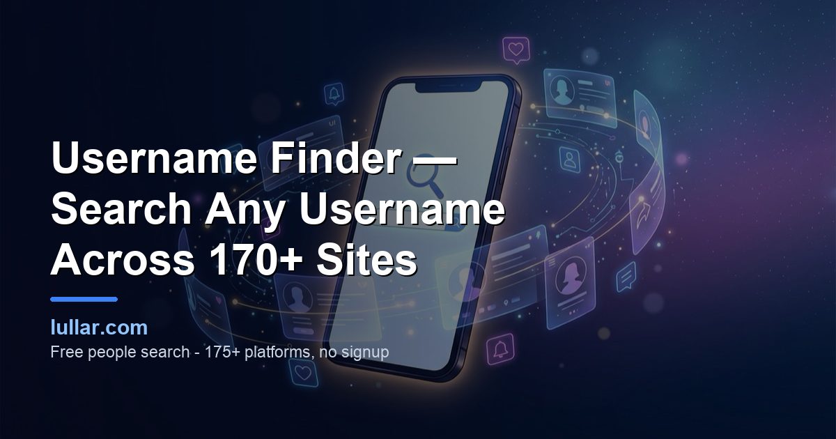 Username Finder — Search Any Username Across 170+ Sites (Free 2026) — illustrated guide on Lullar